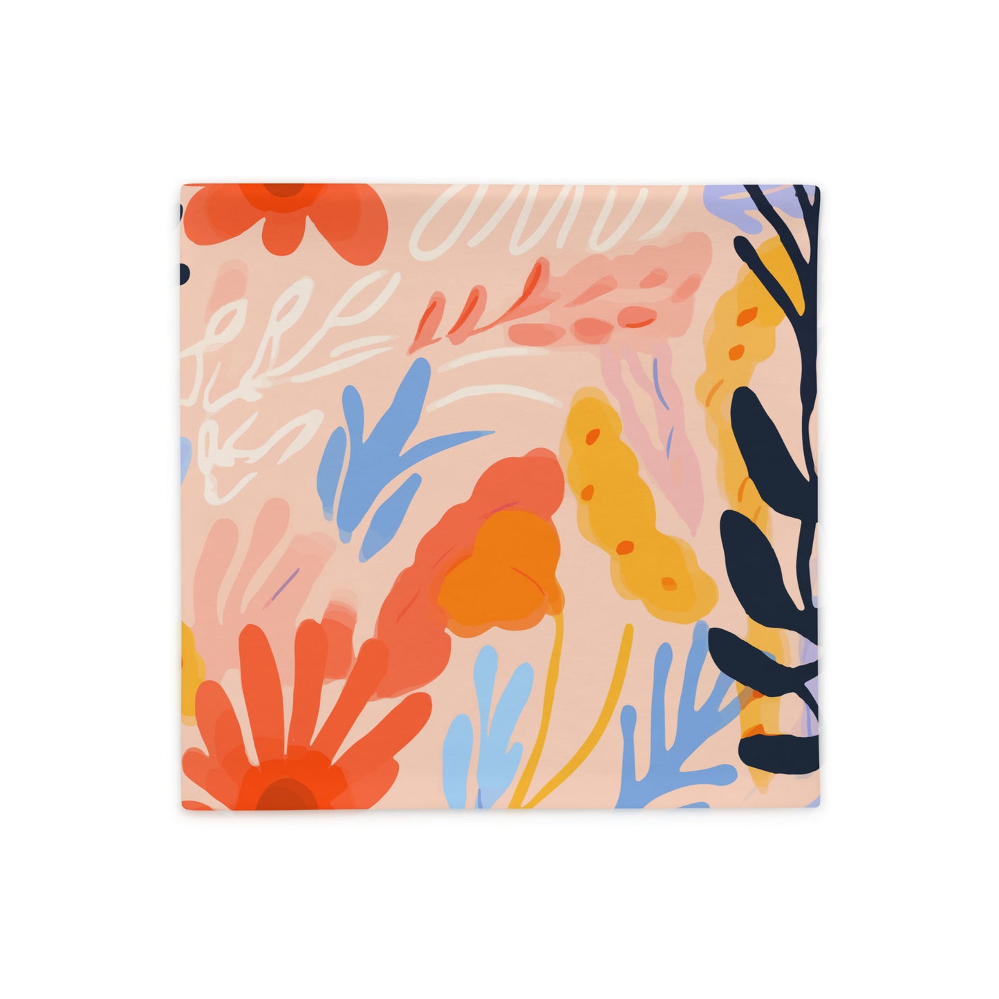 Hand Drawn Ethnic Bright Abstract Pillow- Soft or Linen