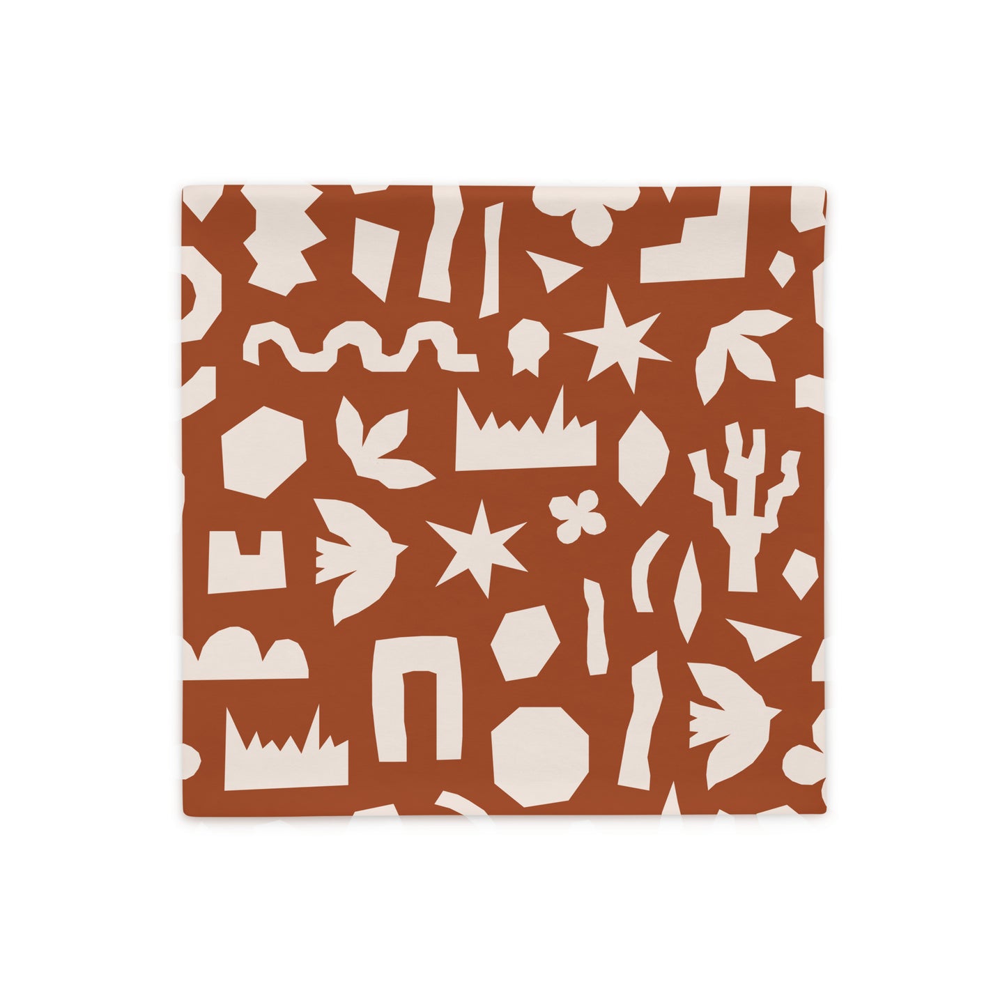 Cream and Orange Cutting Inspired Matisse Pillow - Soft Or Linen