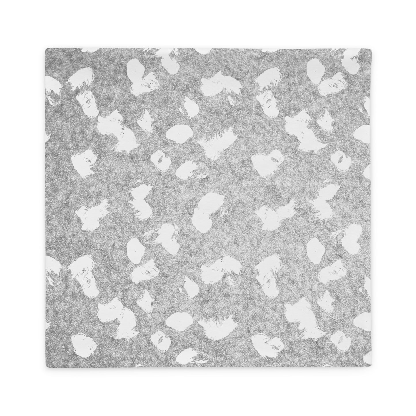 Grey & White Spots Pillow- Soft or Linen