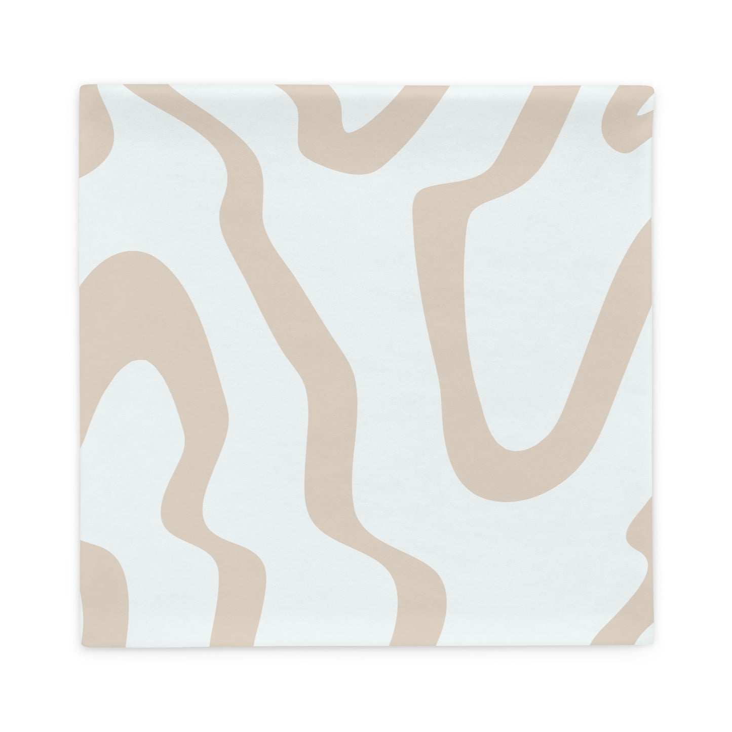 Cream Wavy Pattern Pillow- Soft or Linen