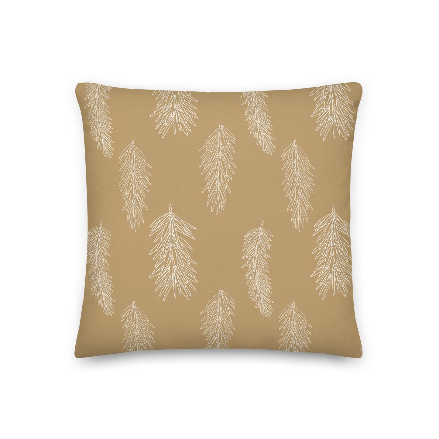 Christmas Pillow- Pine Leaves Soft Or Linen