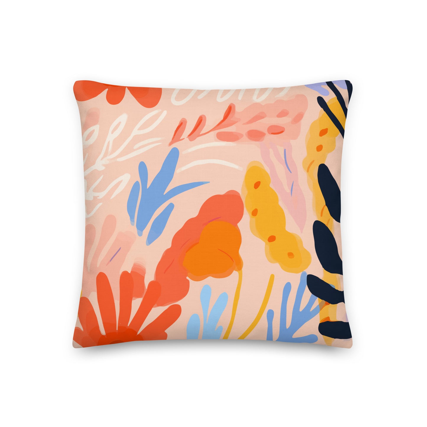 Hand Drawn Ethnic Bright Abstract Pillow- Soft or Linen