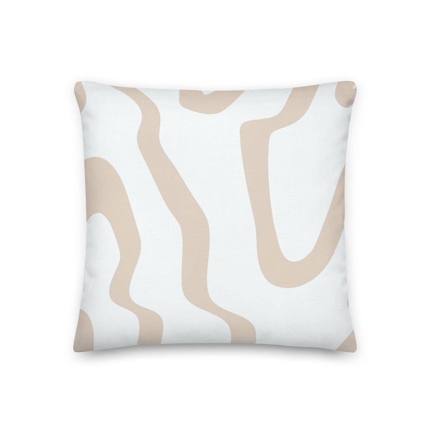 Cream Wavy Pattern Pillow- Soft or Linen