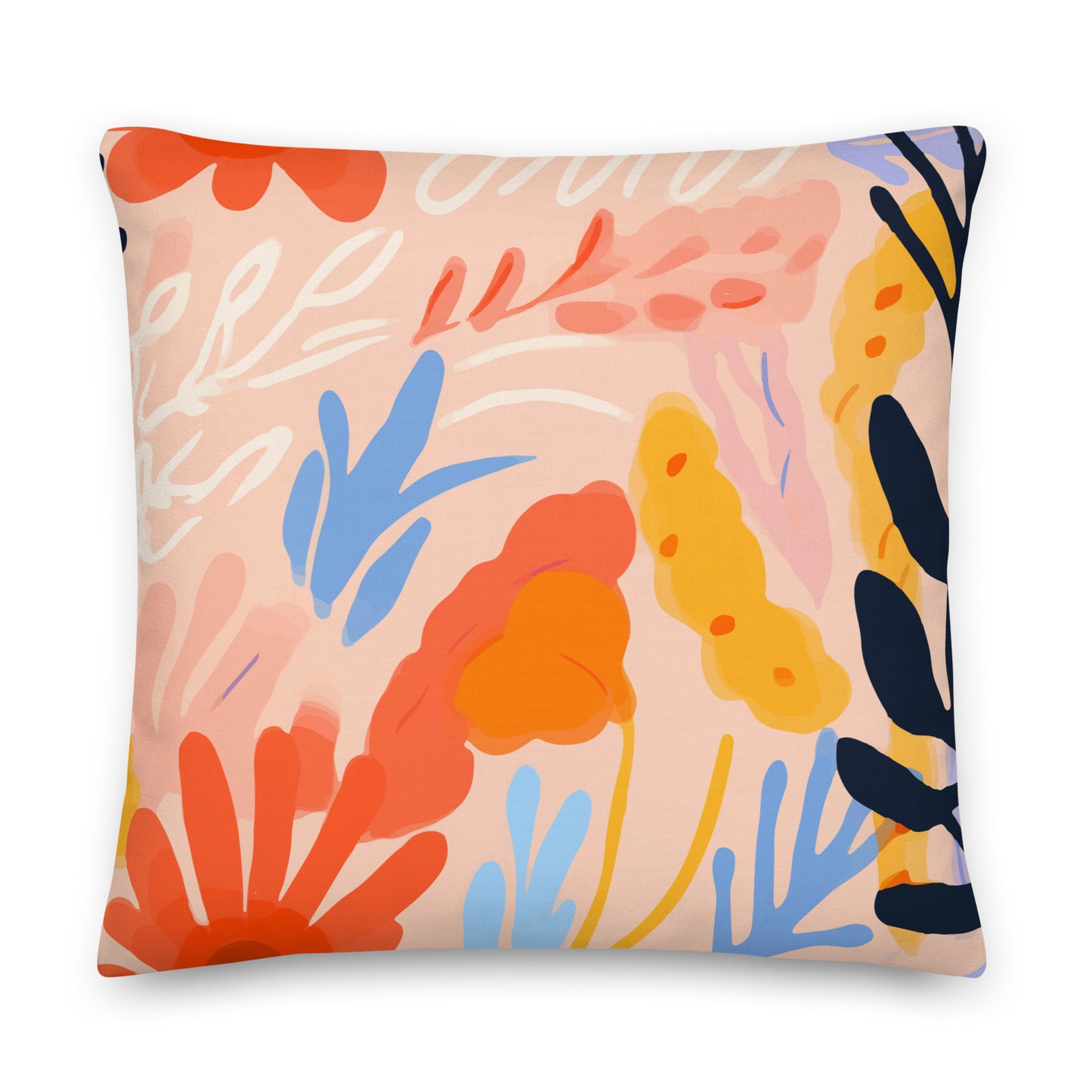 Hand Drawn Ethnic Bright Abstract Pillow- Soft or Linen