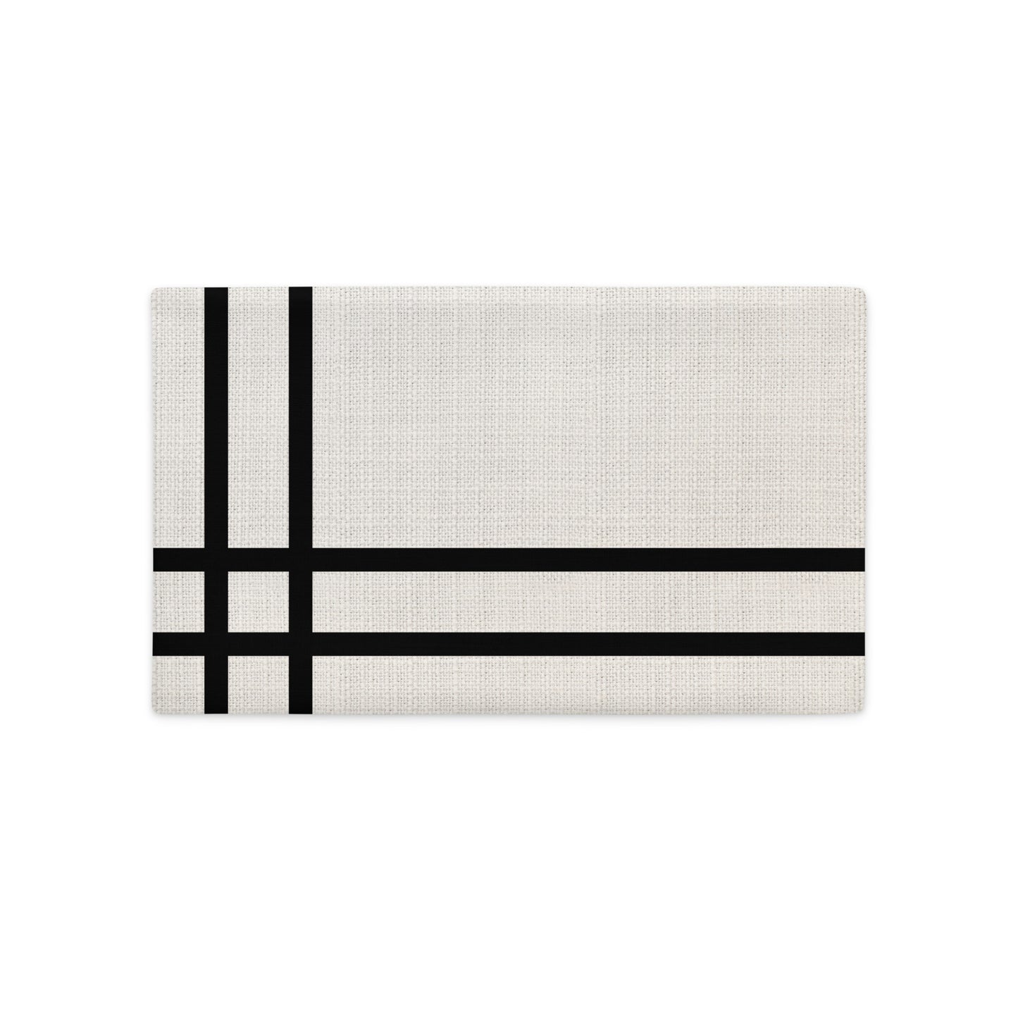 Black Stripes on Beige Premium Pillow