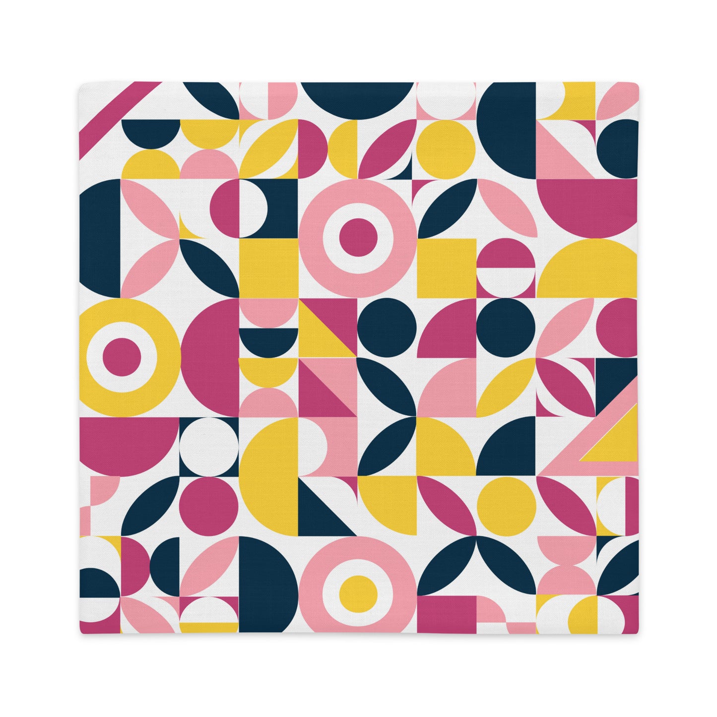 Vibrant Summer-Themed Pink, Yellow Pillow- Soft or Linen