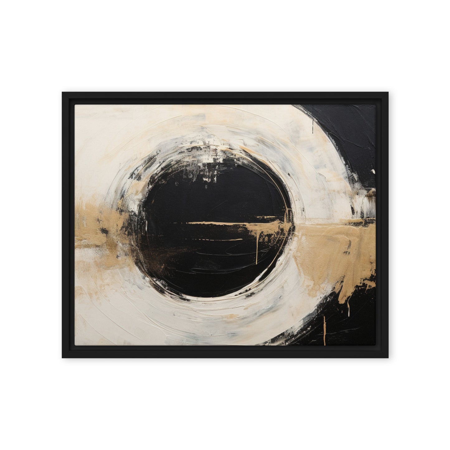 Spiral Serenade Abstract Framed canvas