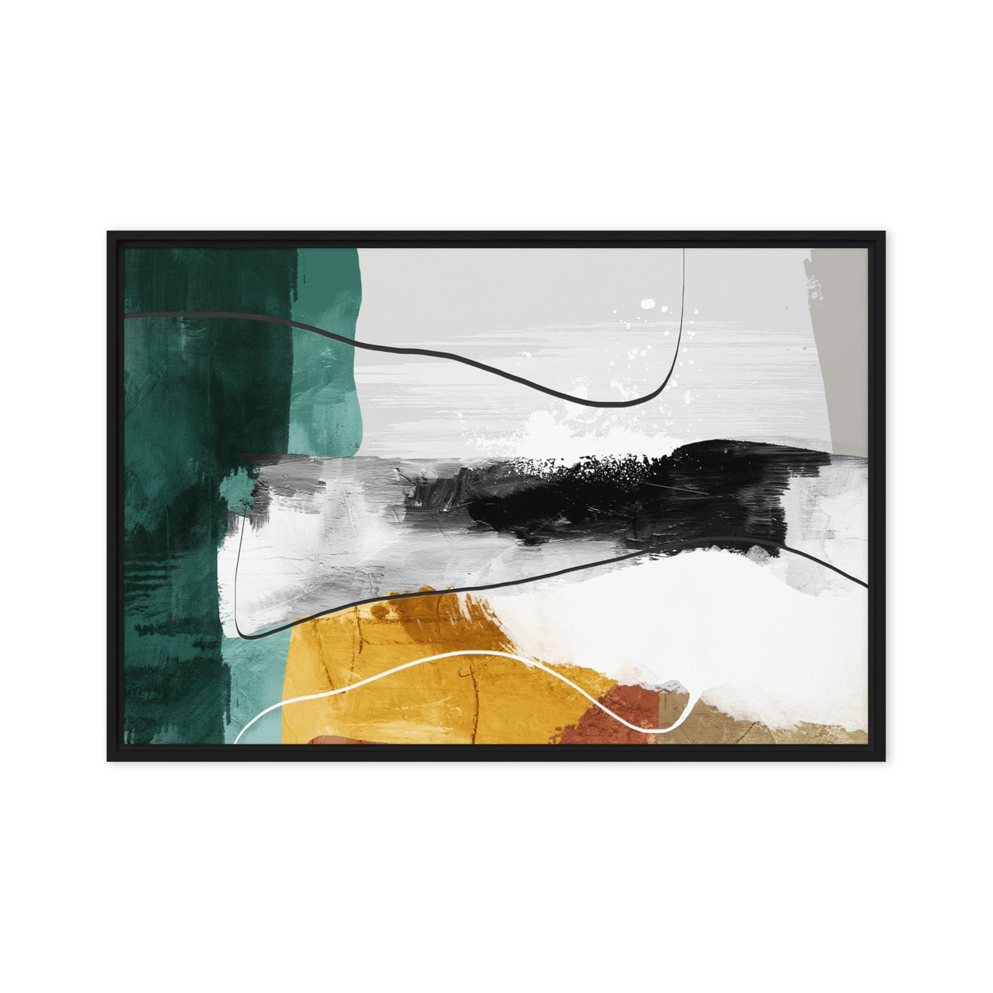 Chromatic Symphony abstract framed canvas
