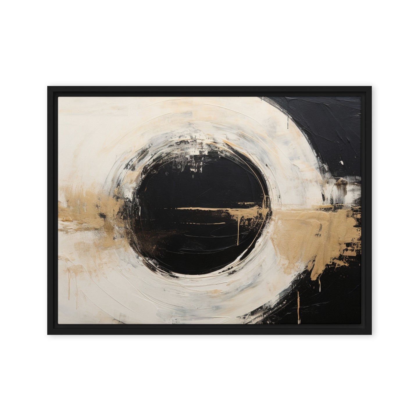 Spiral Serenade Abstract Framed canvas