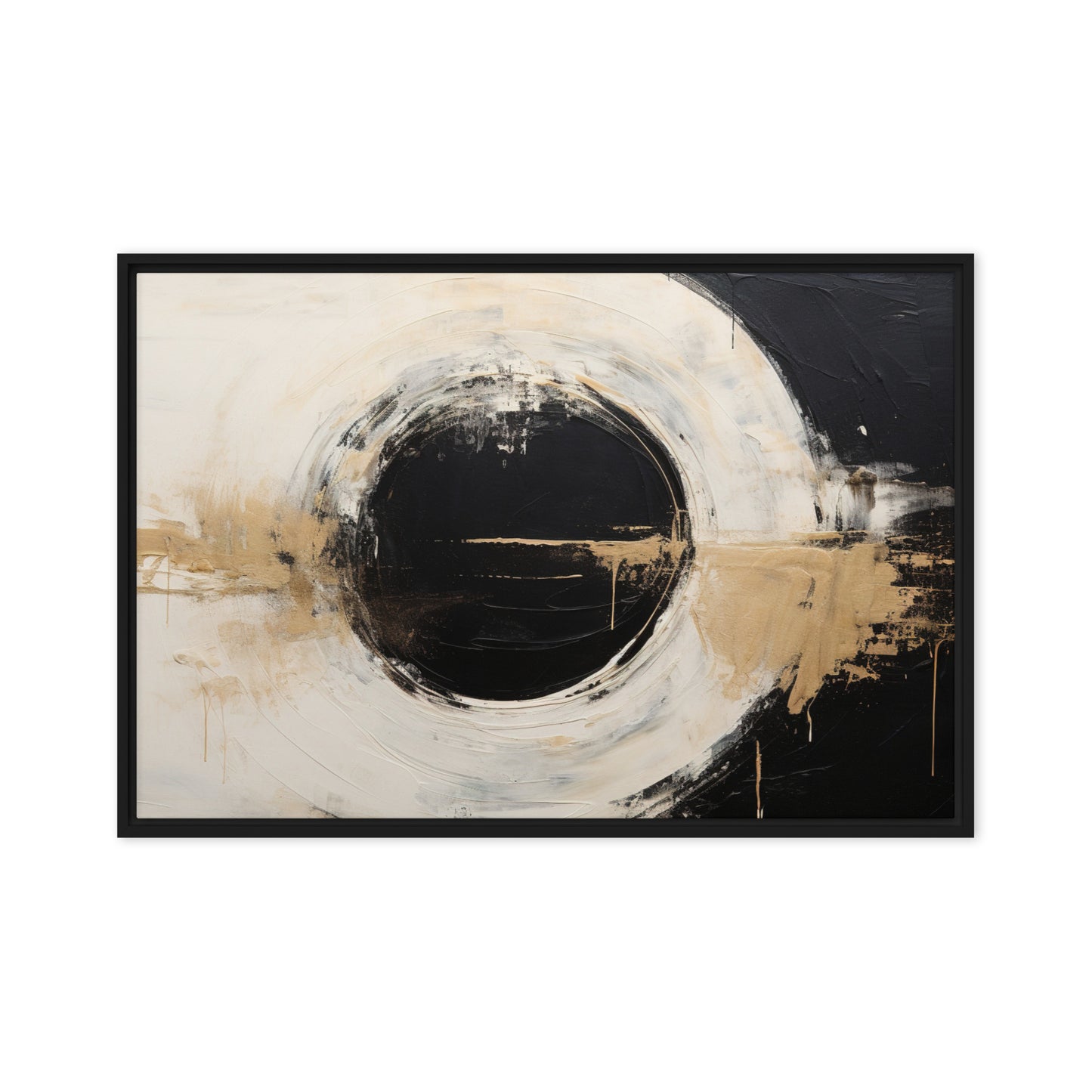 Spiral Serenade Abstract Framed canvas