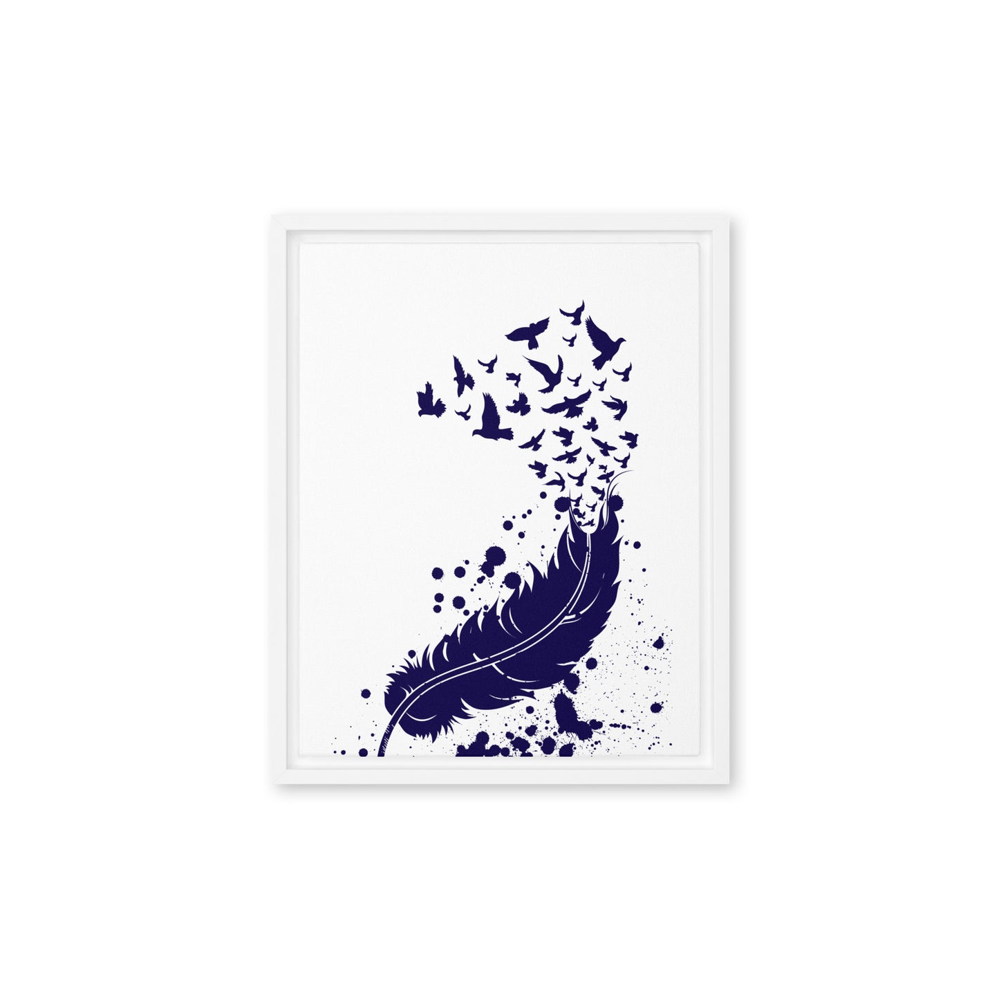 Feather and Birds Abstract Framed canvas 1 of 2