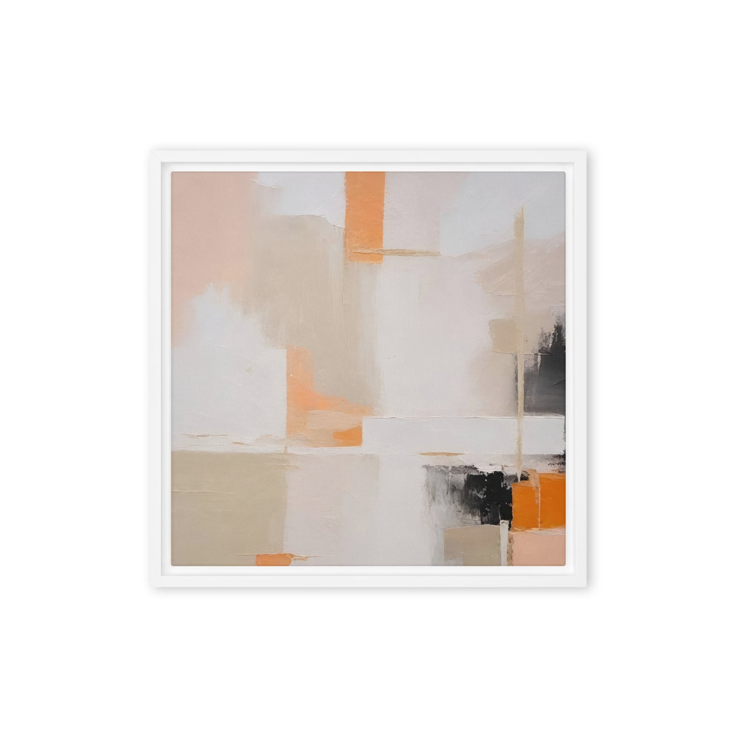 Tranquil Transcendence Abstract Framed Canvas