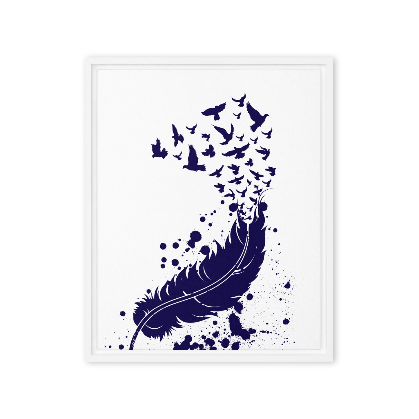Feather and Birds Abstract Framed canvas 1 of 2