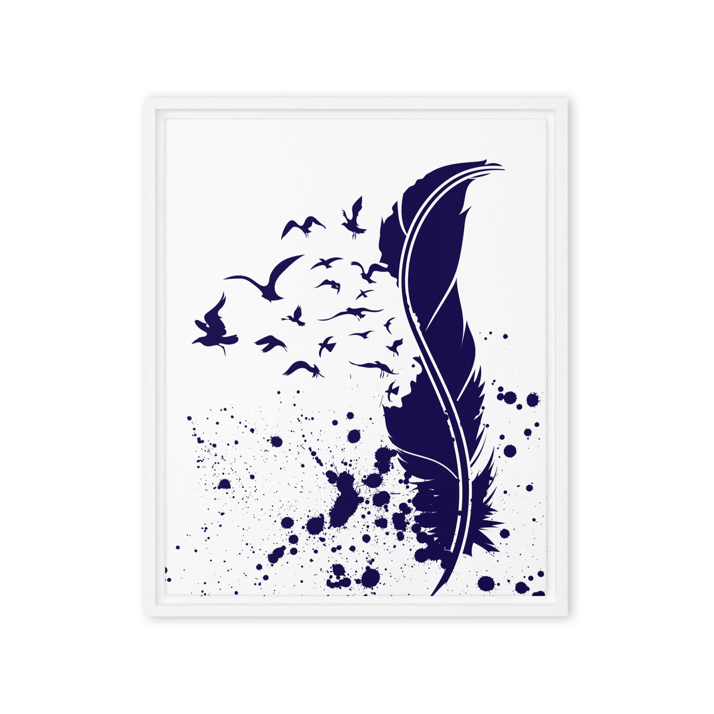 Feather and Birds Abstract Framed Canvas 2 of 2