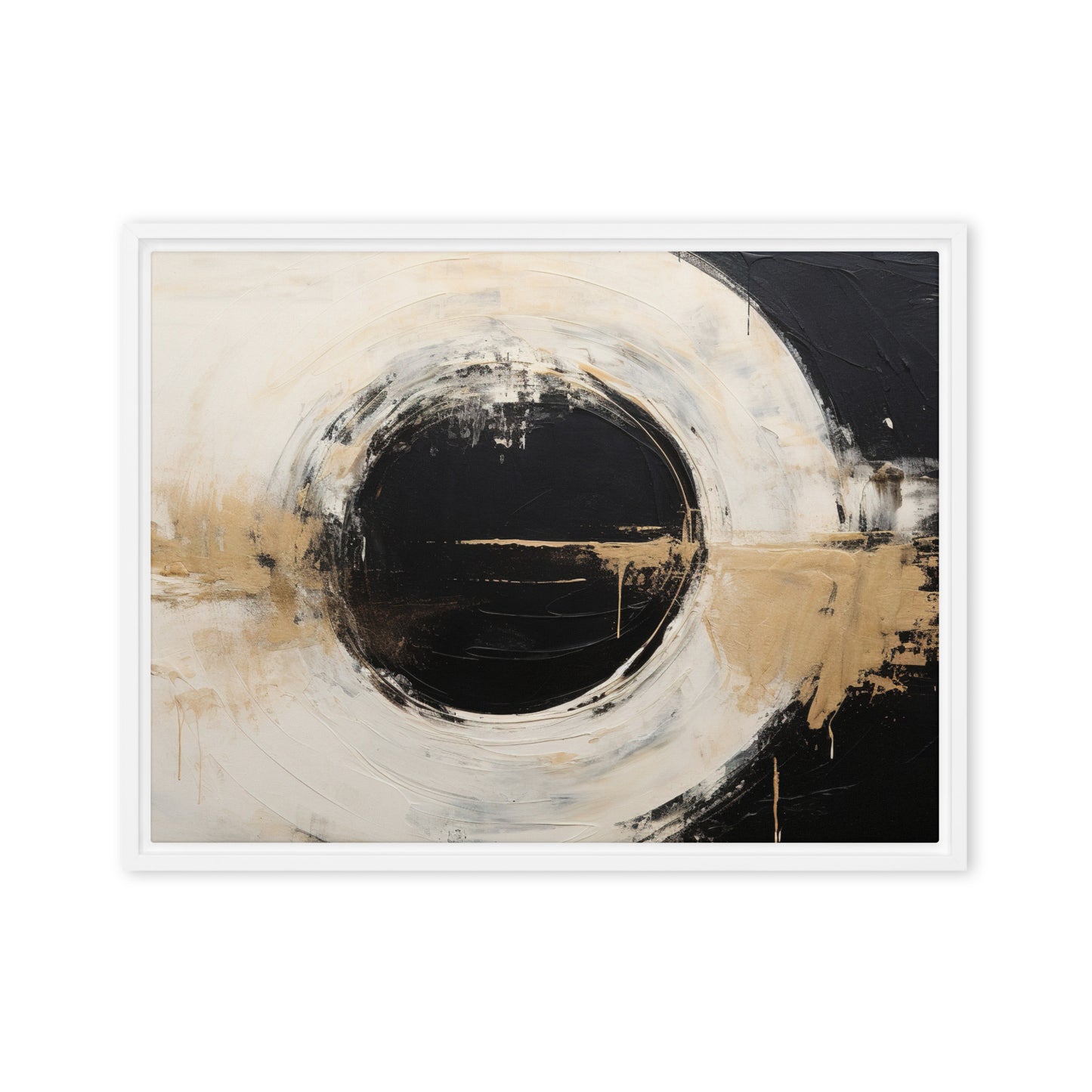 Spiral Serenade Abstract Framed canvas