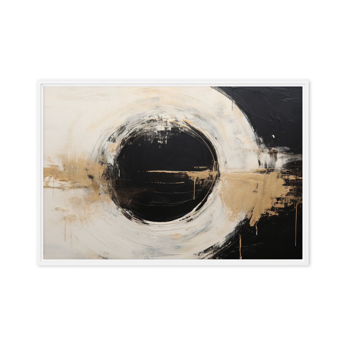 Spiral Serenade Abstract Framed canvas