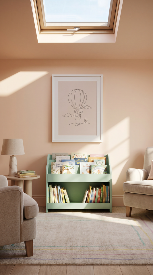 Elephant Hot Air Balloon Nursery Wall Art | Minimalist Line Art Baby Room Decor | Neutral Nursery Print (Multiple Sizes Available)