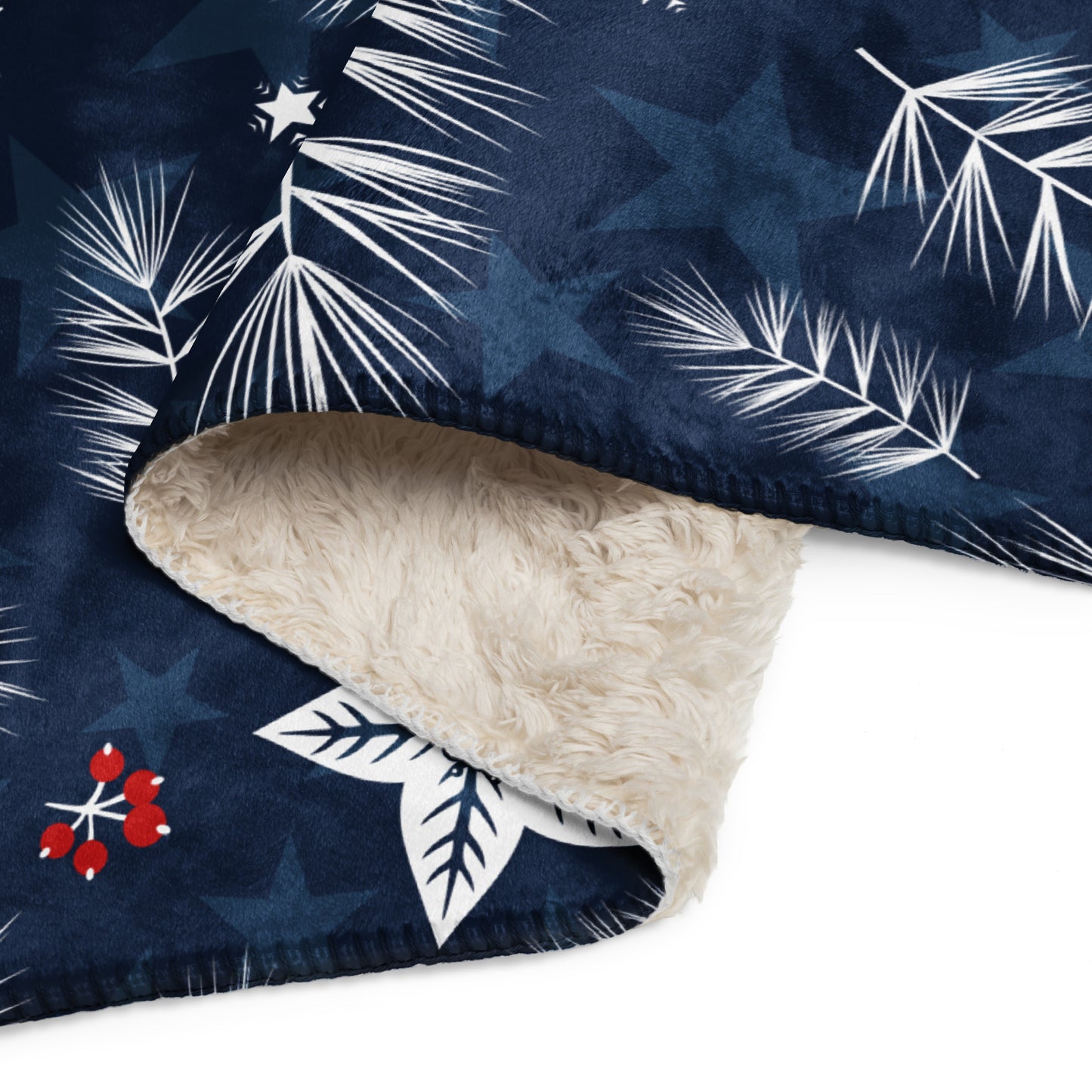 Patriot Christmas sherpa blanket