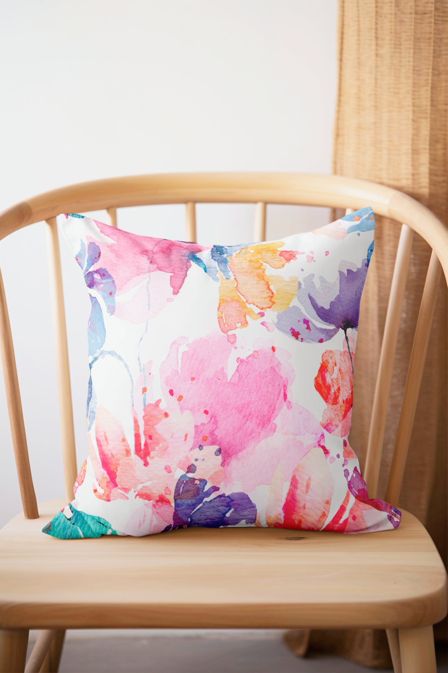 Blooming Flowers Abstract Pillow-Soft or Linen