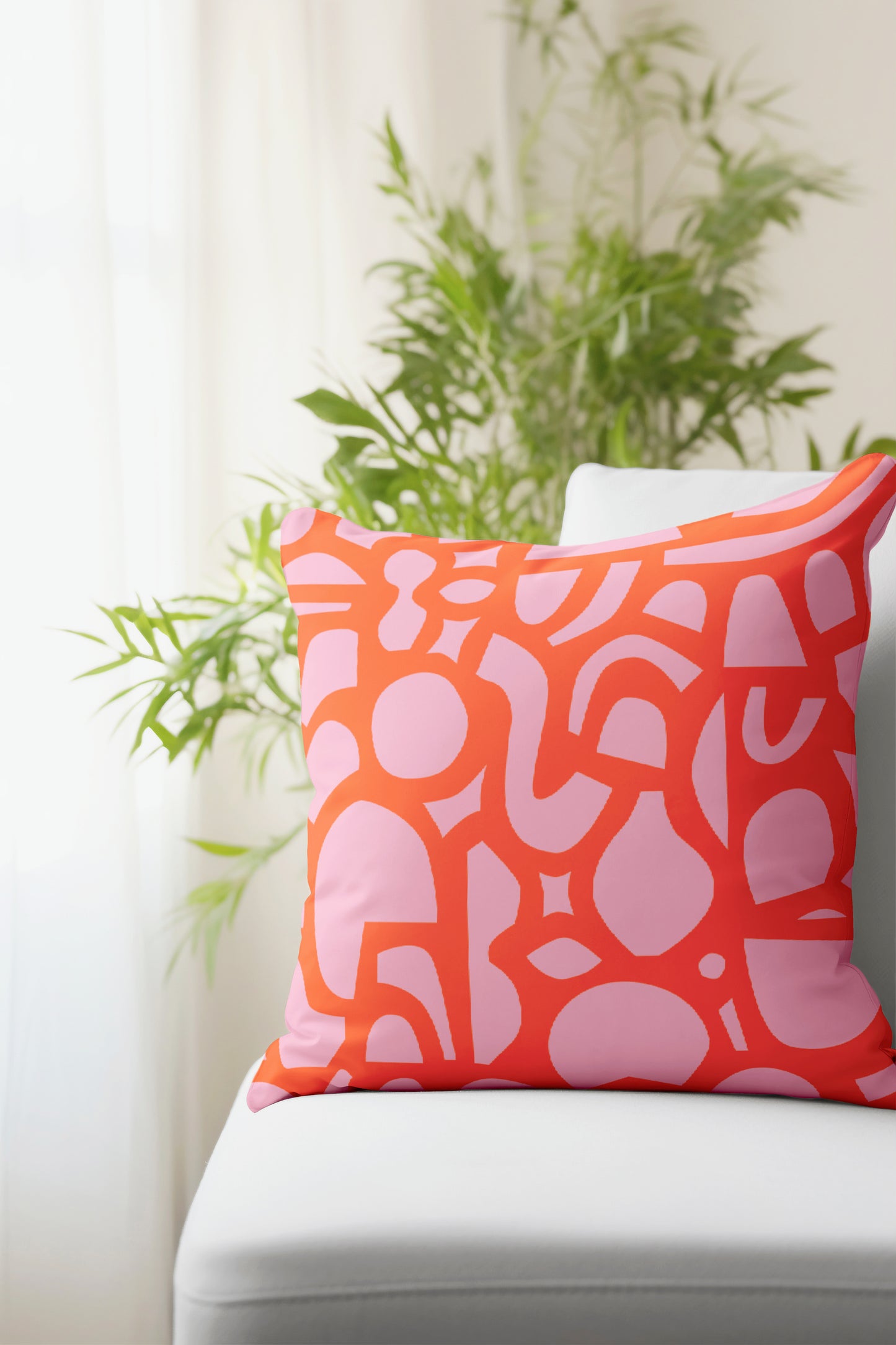 Contemporary Simple Geometric Shapes Pillow - Soft or Linen