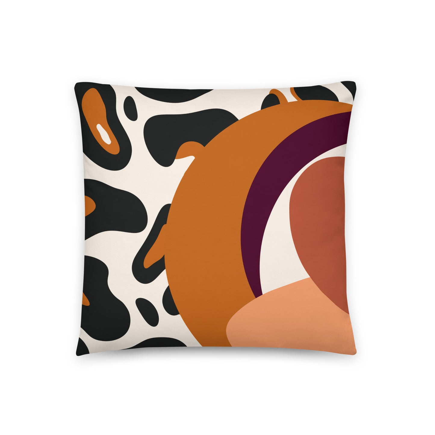 Leopard Print Abstract Pillow- Soft