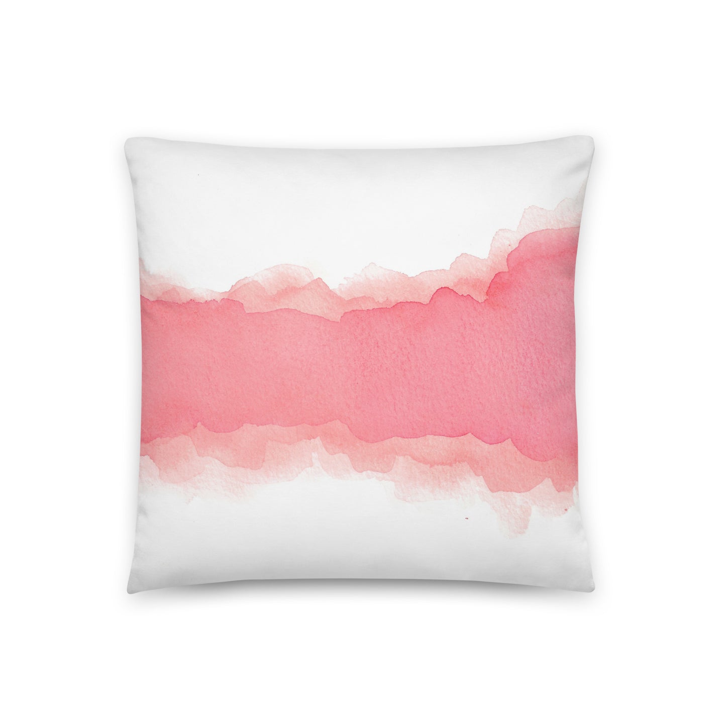 Watercolor Washed Pink Pillow- Soft or Linen