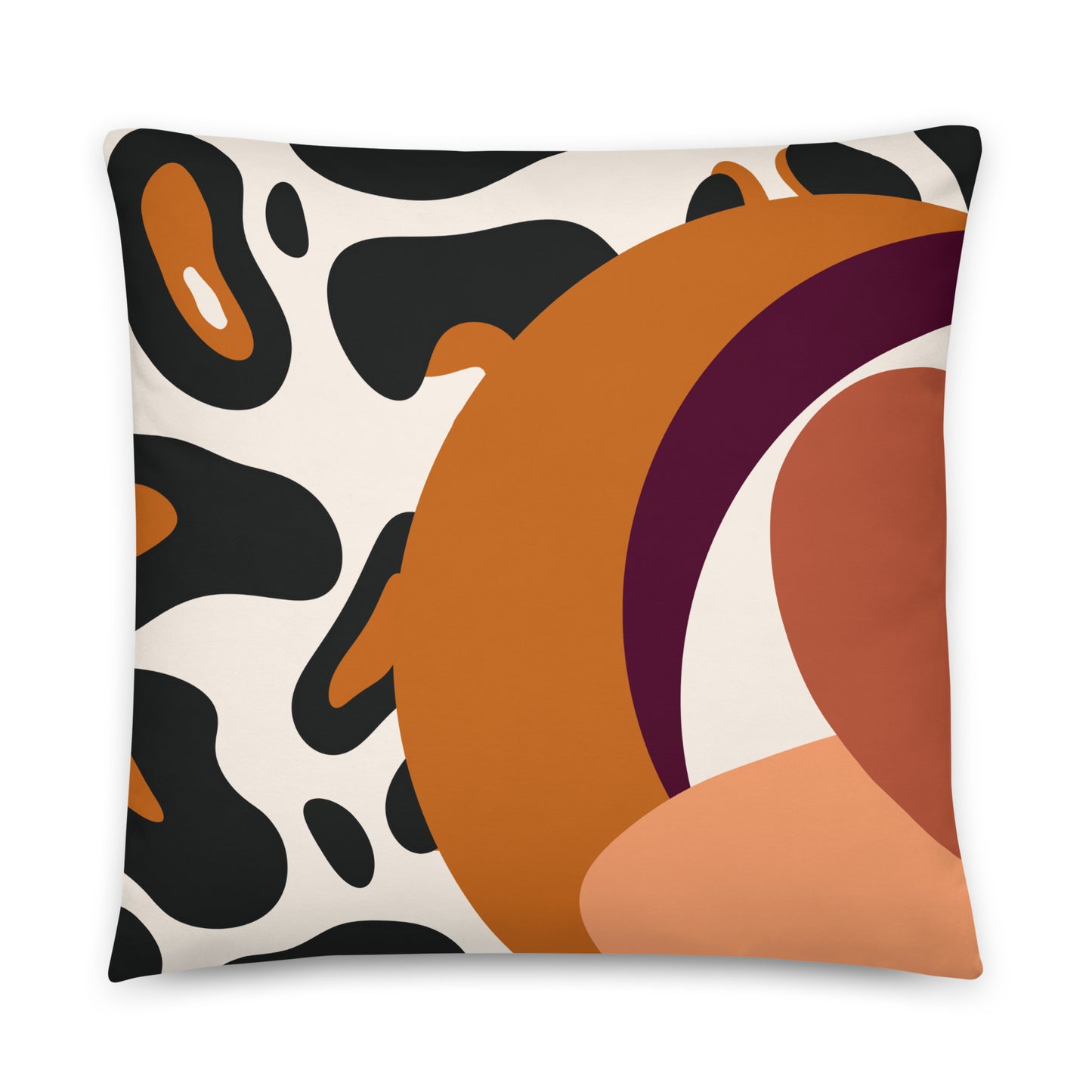 Leopard Print Abstract Pillow- Soft