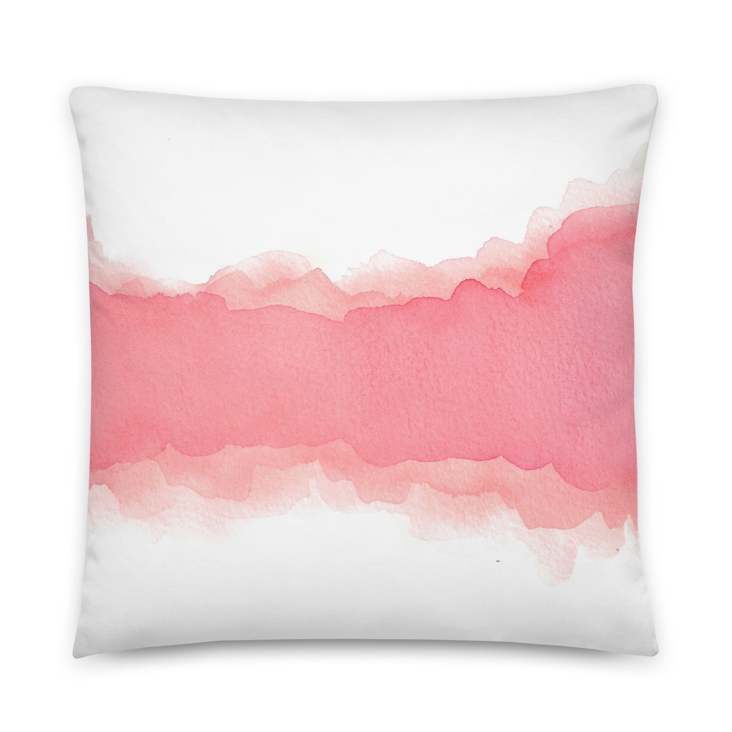 Watercolor Washed Pink Pillow- Soft or Linen