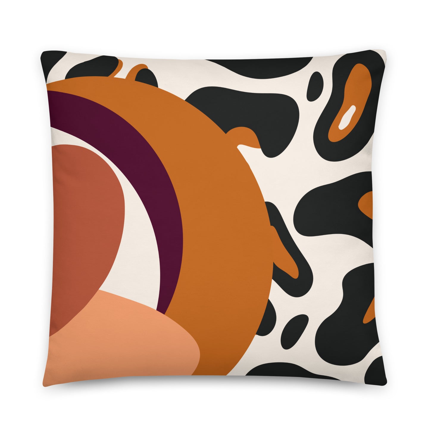 Leopard Print Abstract Pillow- Soft