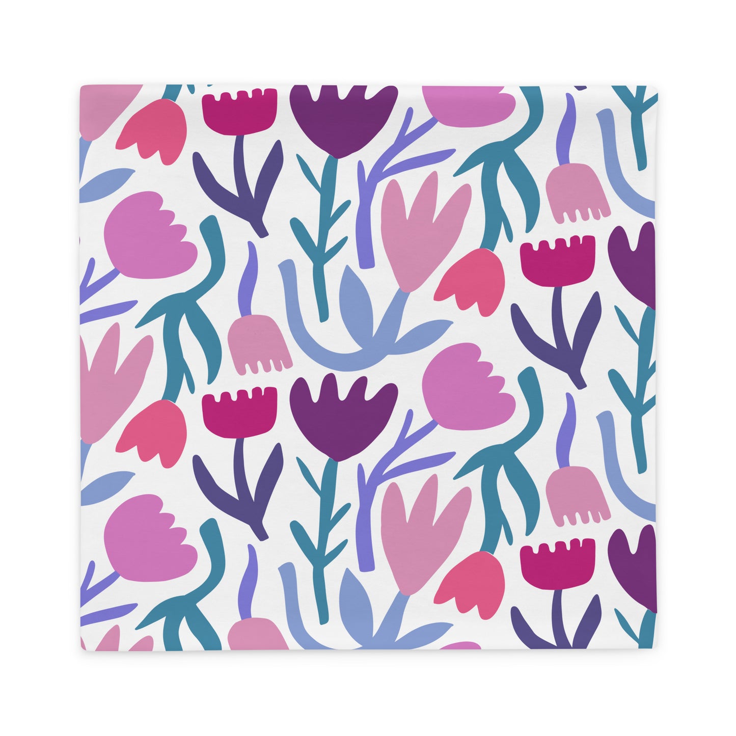 Cute Paper Cut Flowers and Leaves Pillow- Soft or Linen