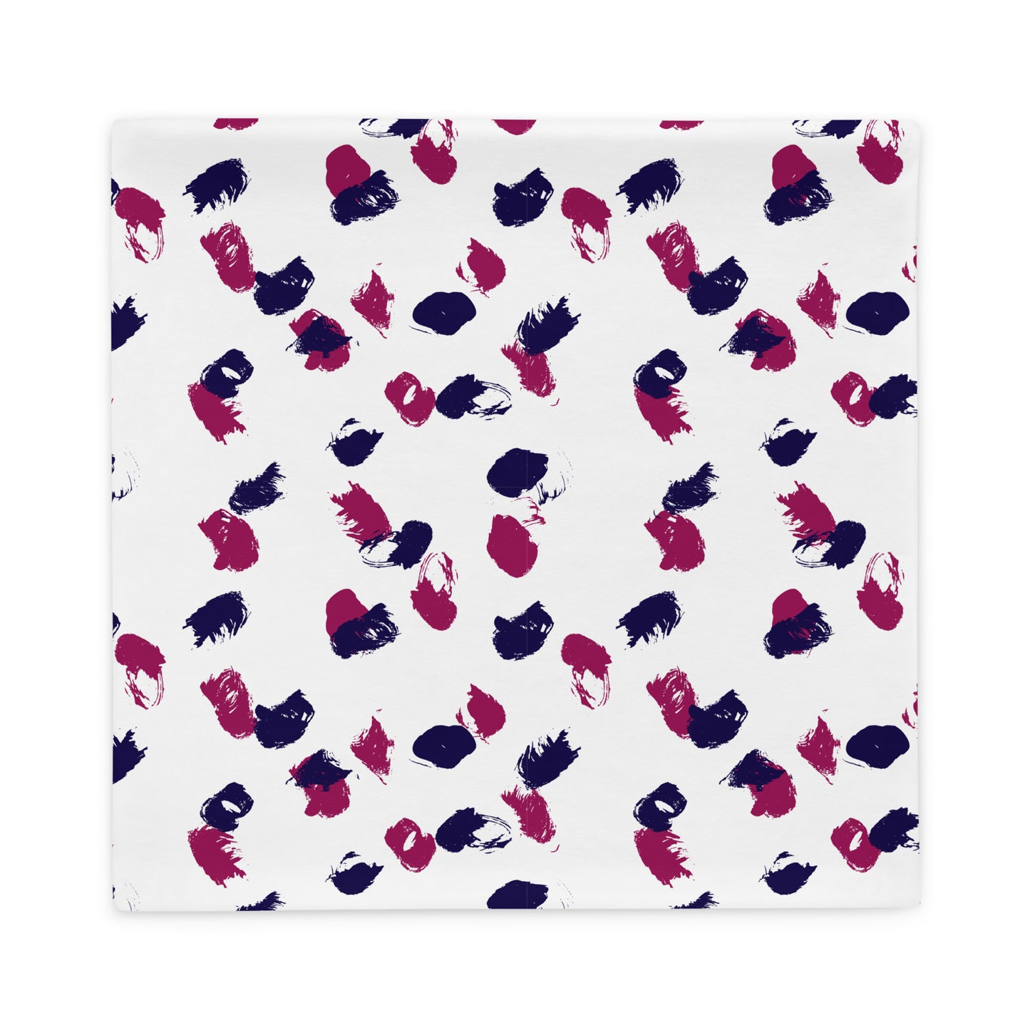 Pink & Navy Spots Pillow- Soft or Linen