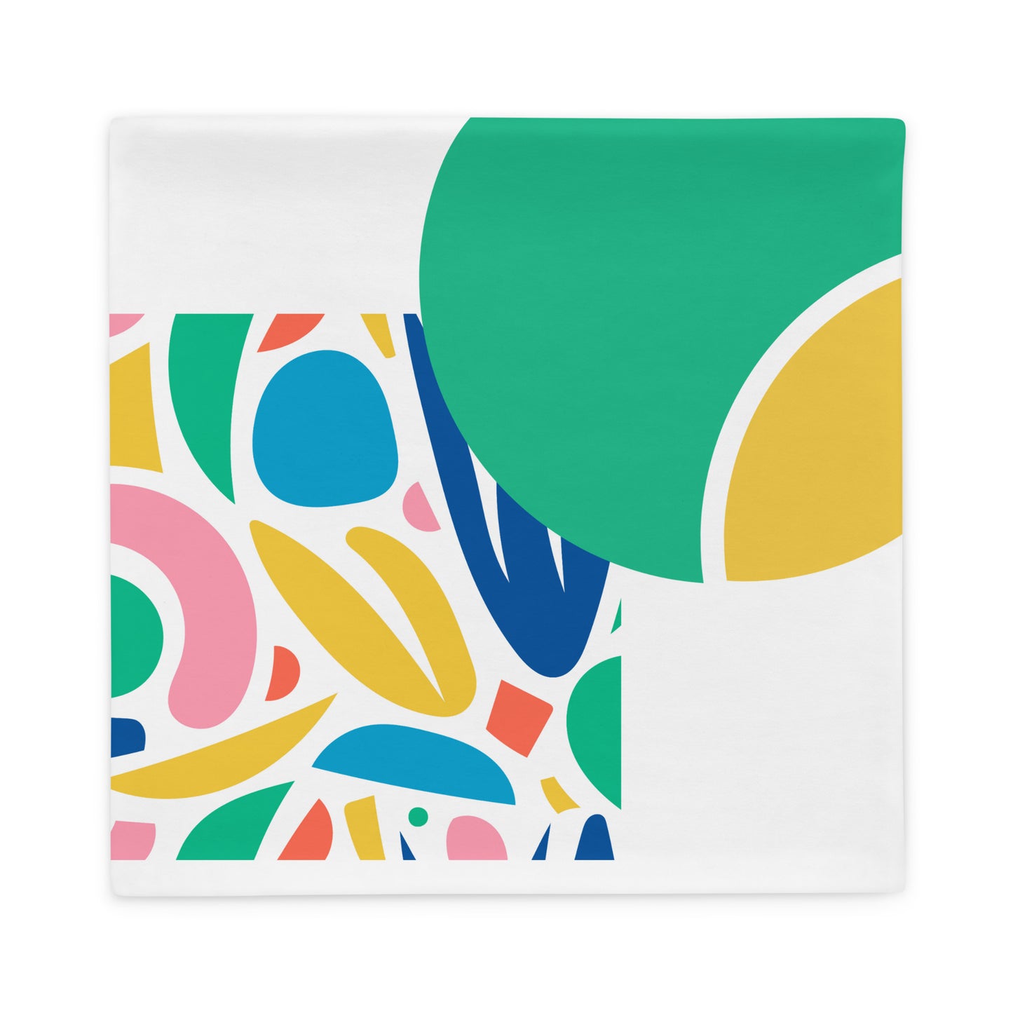 Colorful Collage Matisse Style Color Block Pillow- Soft or Linen