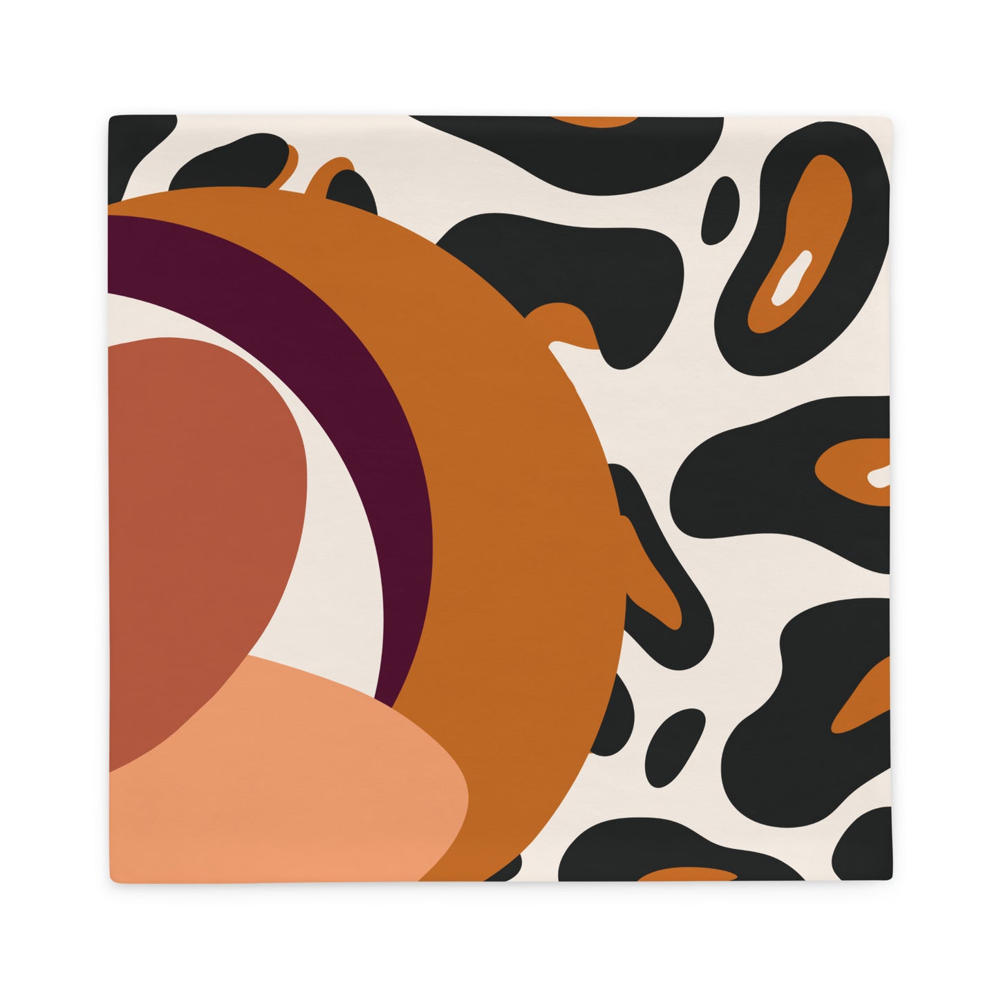 Leopard Print Abstract Pillow- Soft