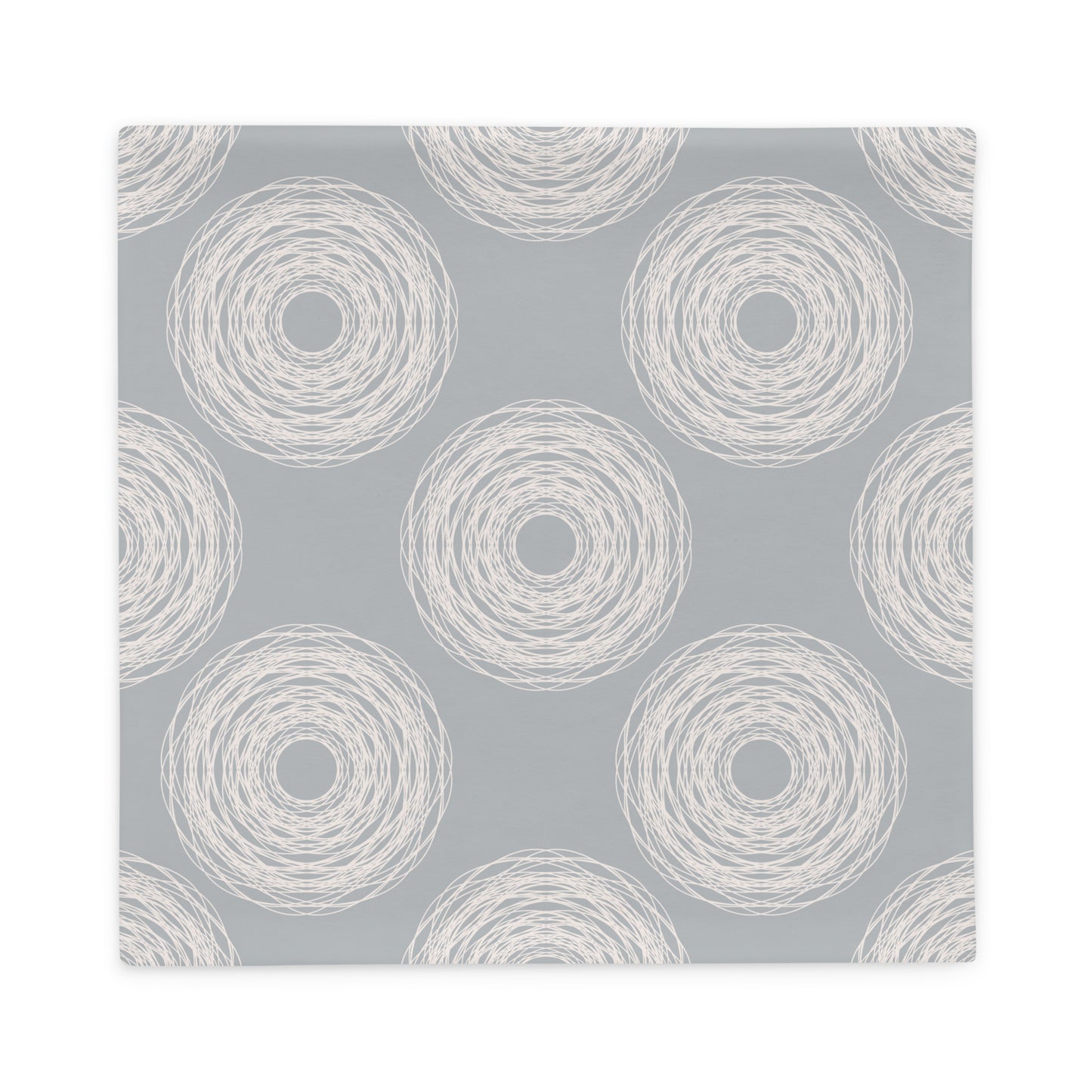 Circles in Gray-blue Color Premium Pillow- Soft or Linen