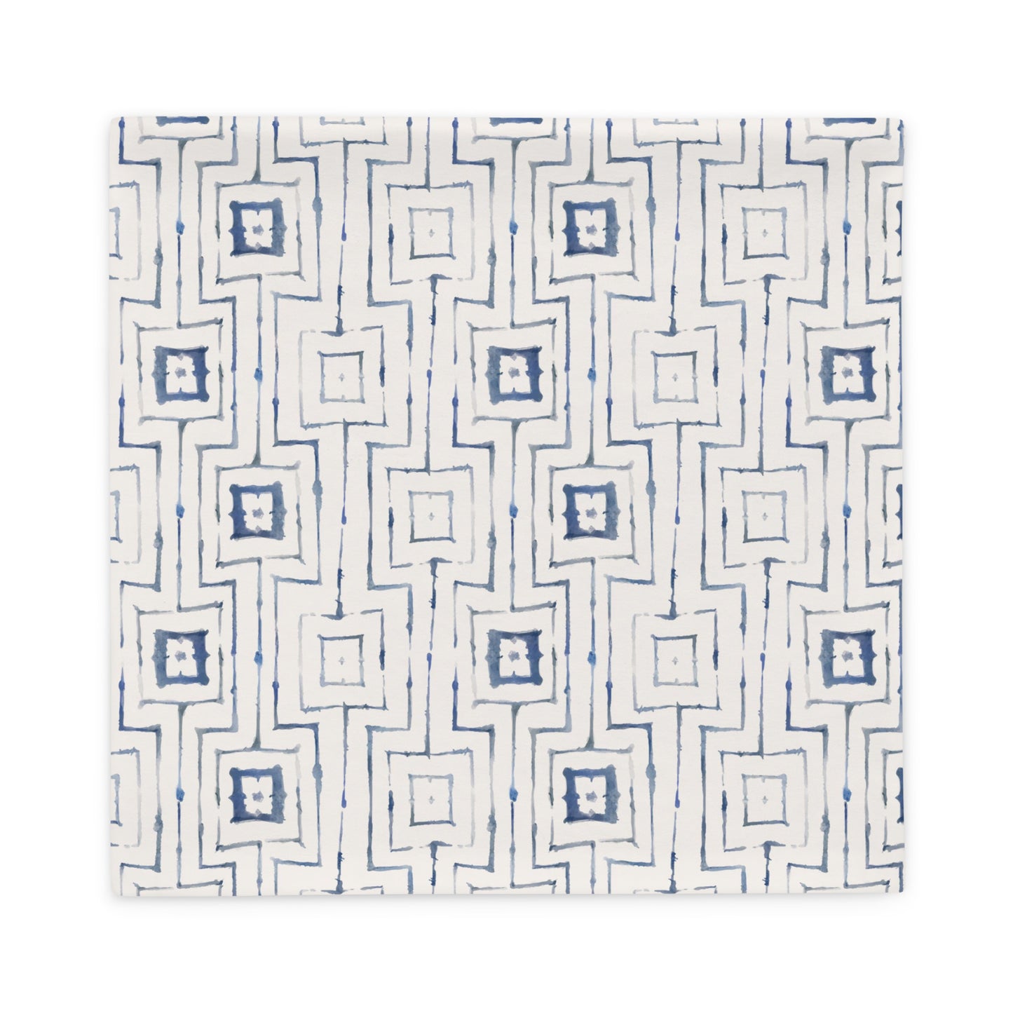 Blue Shibori Pattern Premium Pillow- Soft or Linen