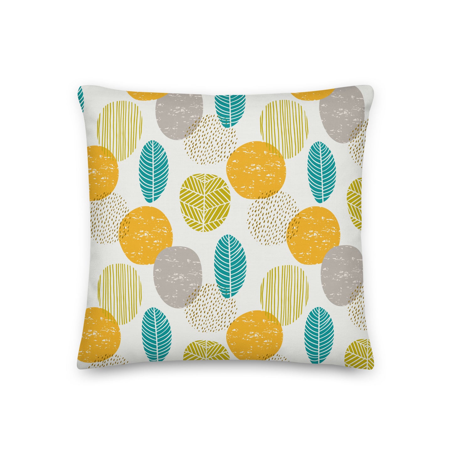 Seamless Pattern with Leaves Pillow- Soft or Linen