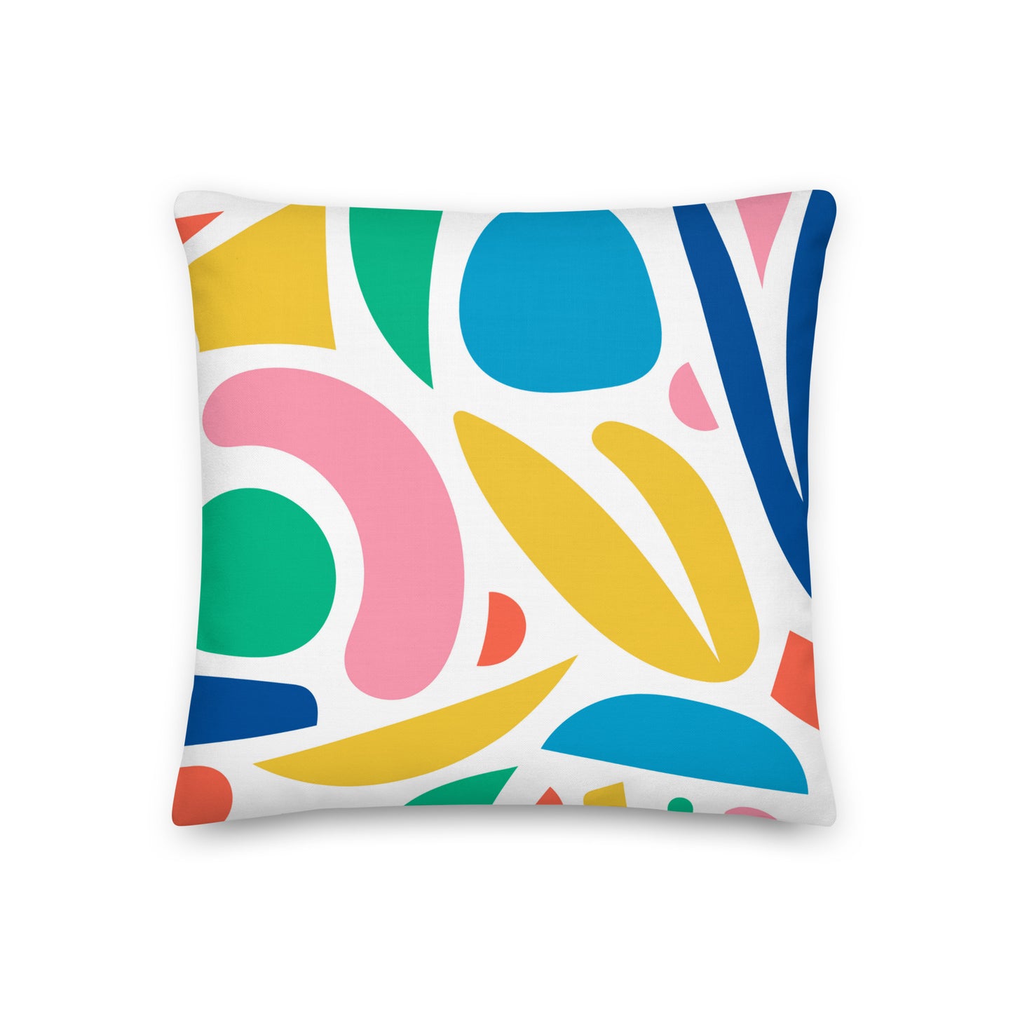 Colorful Collage Matisse Style Pillow- Soft or Linen