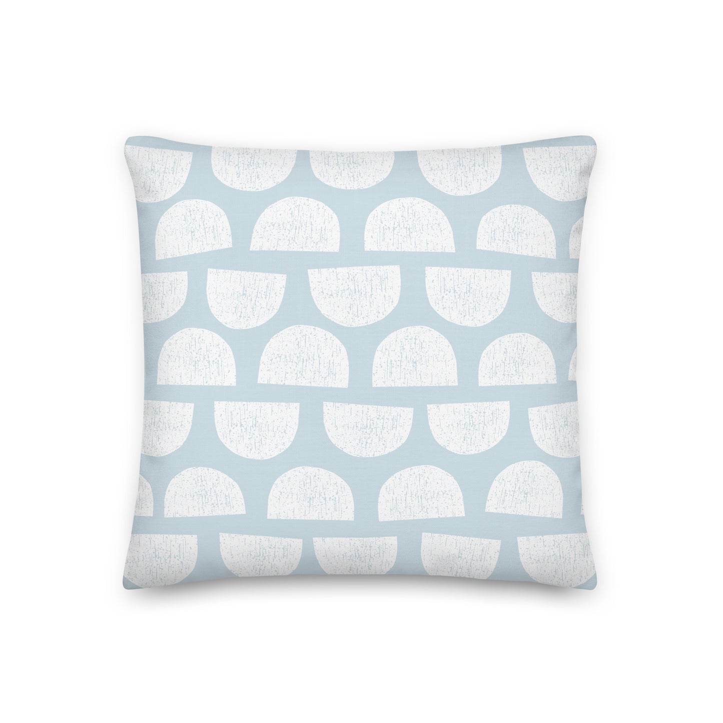 Blue Pattern with Textured Semi-circle- Soft or Linen