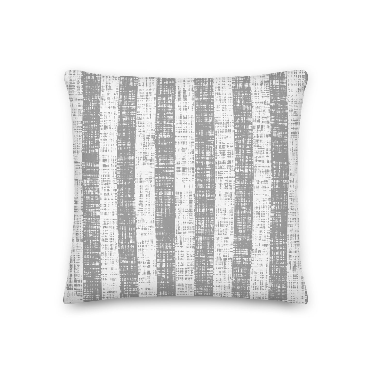 Gray Texture Stripe Premium Pillow-Soft or Linen