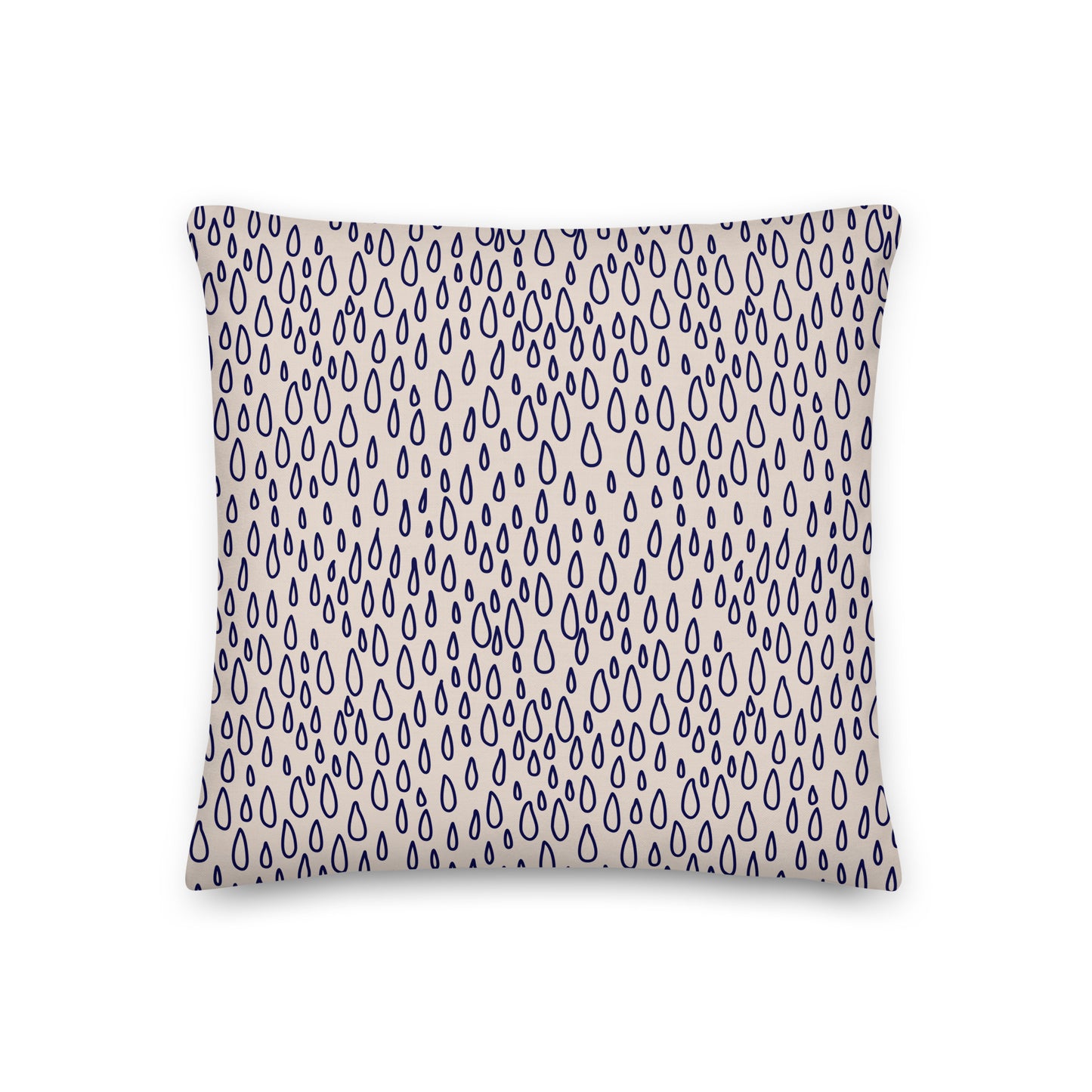 Tear Drops Cream and Blue Premium Pillow-Soft or Linen