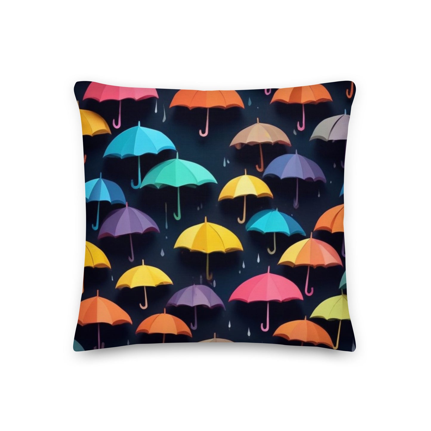 Umbrella and Rain Premium Pillow- Soft or Linen