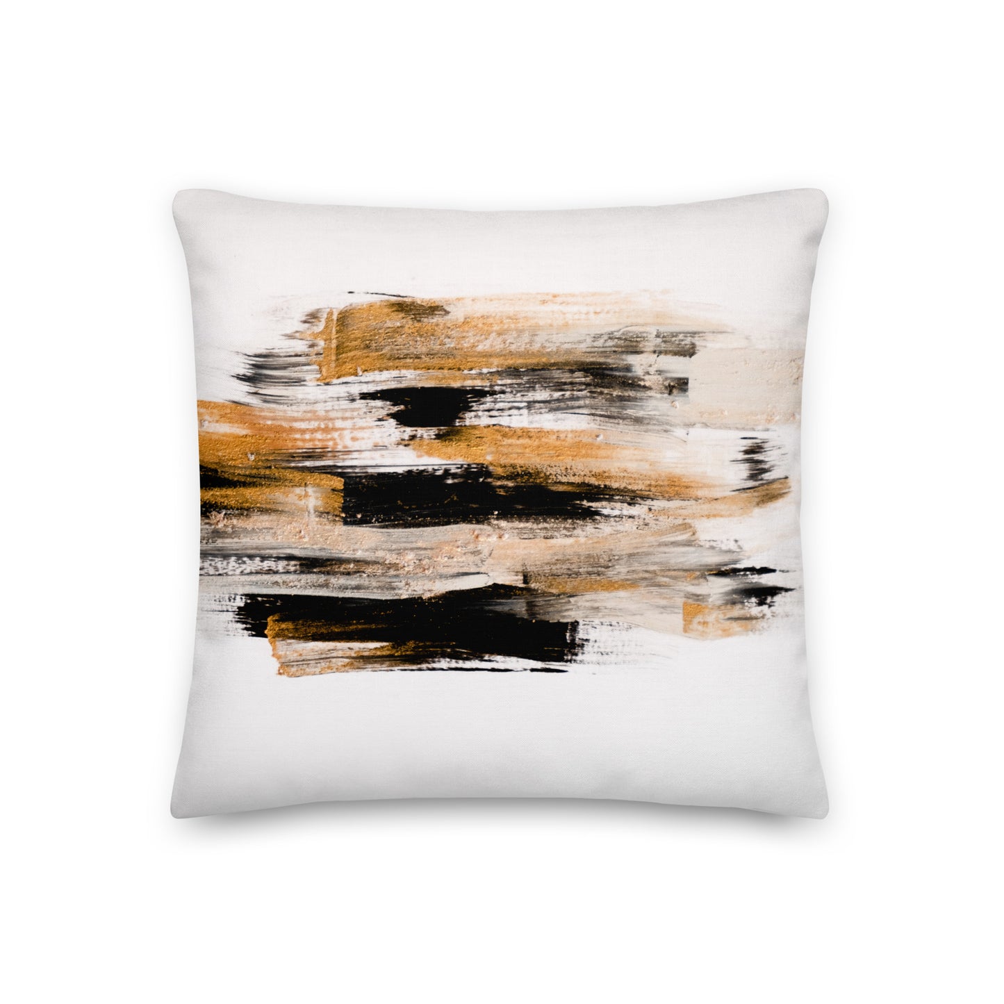 Abstract Waves Black and Brown Brush Strokes- Soft or Linen