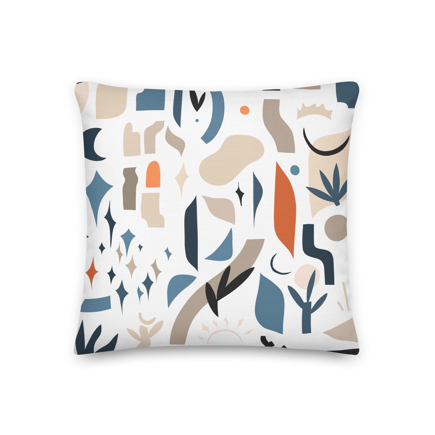 Contemporary Pattern with Geometric Shapes Pillow- Soft or Linen