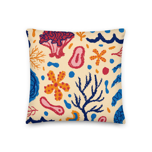 Coral Reefs Shapes Pillow- Soft or Linen