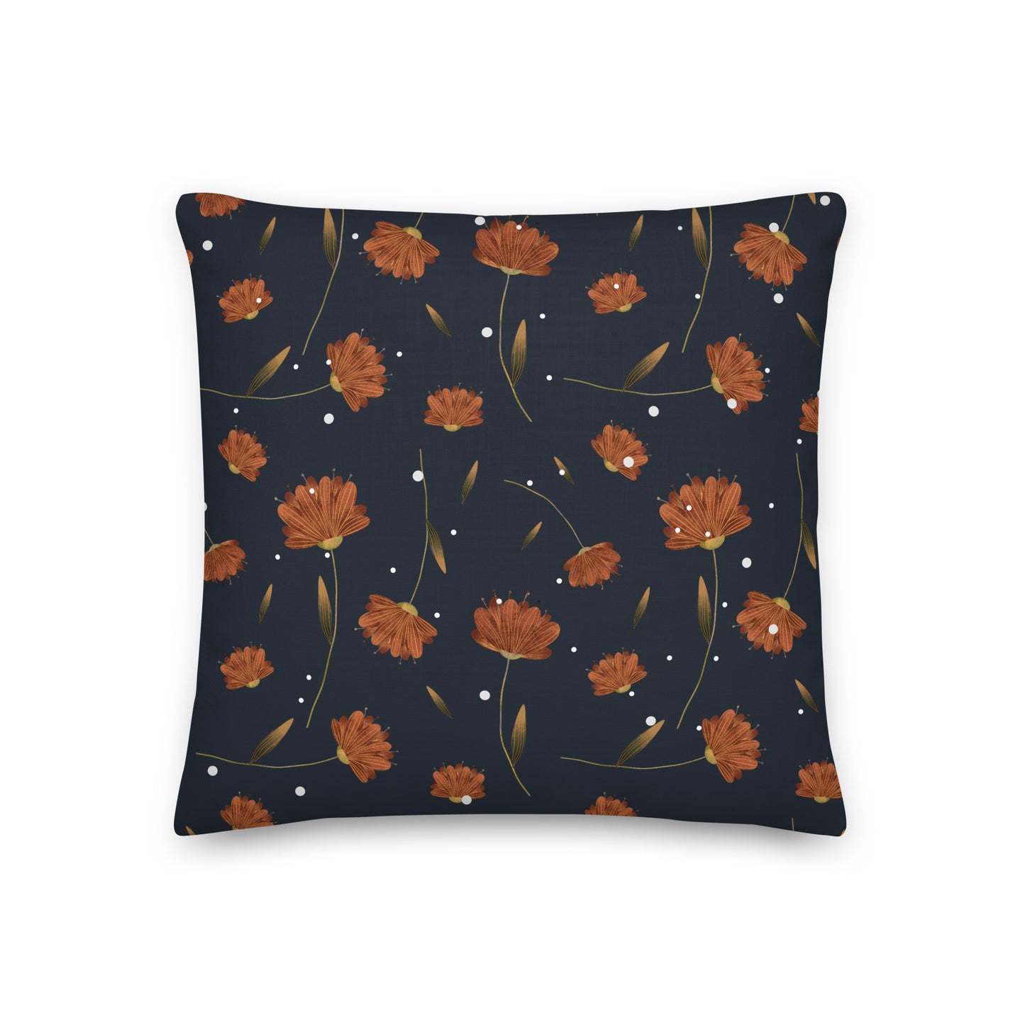 Noir Autumn leaves Pillow - Soft or Linen