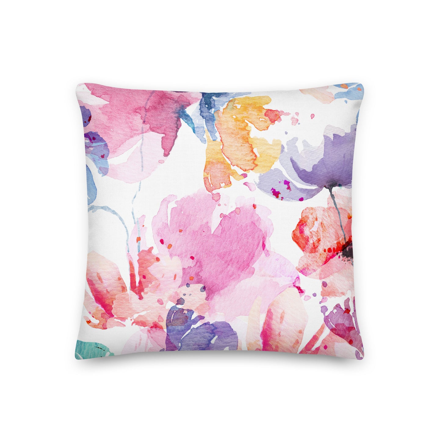 Blooming Flowers Abstract Pillow-Soft or Linen