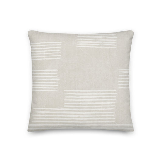 Abstract Hand Drawn Linen Pillow