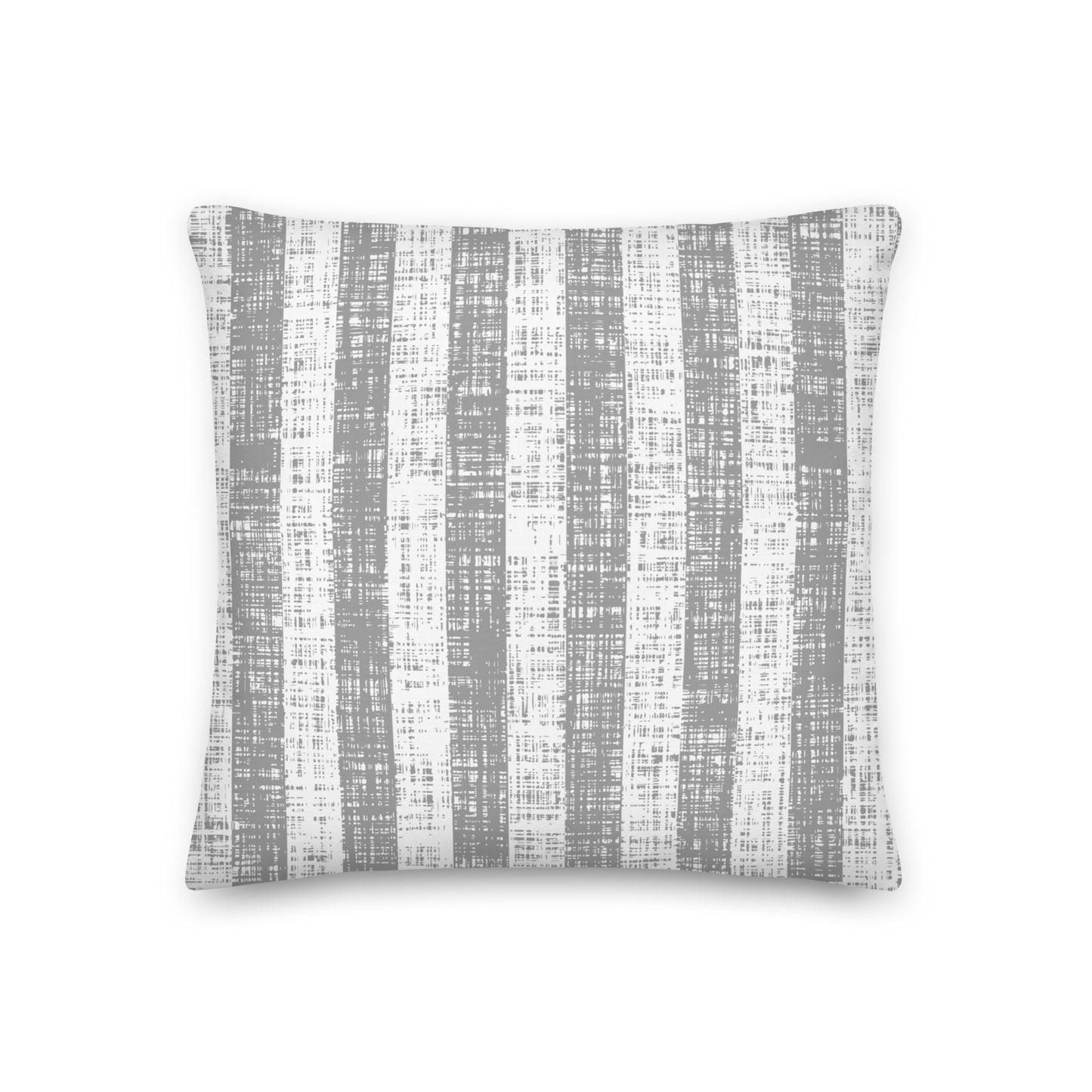 Gray Texture Stripe Premium Pillow-Soft or Linen