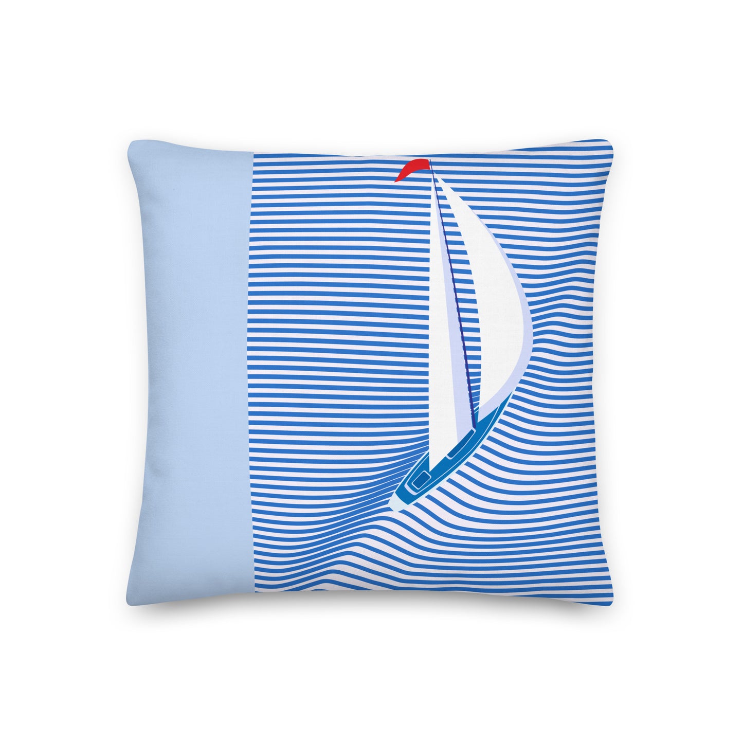 Artful Sail Throw Pillow-Soft or Linen