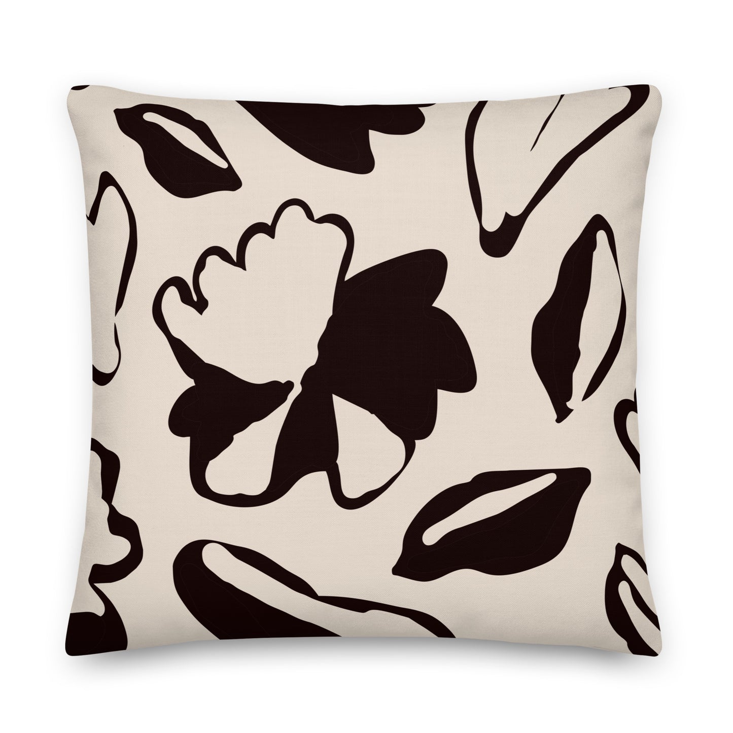 Seamless Pattern Abstract Flowers Pillow- Soft or Linen